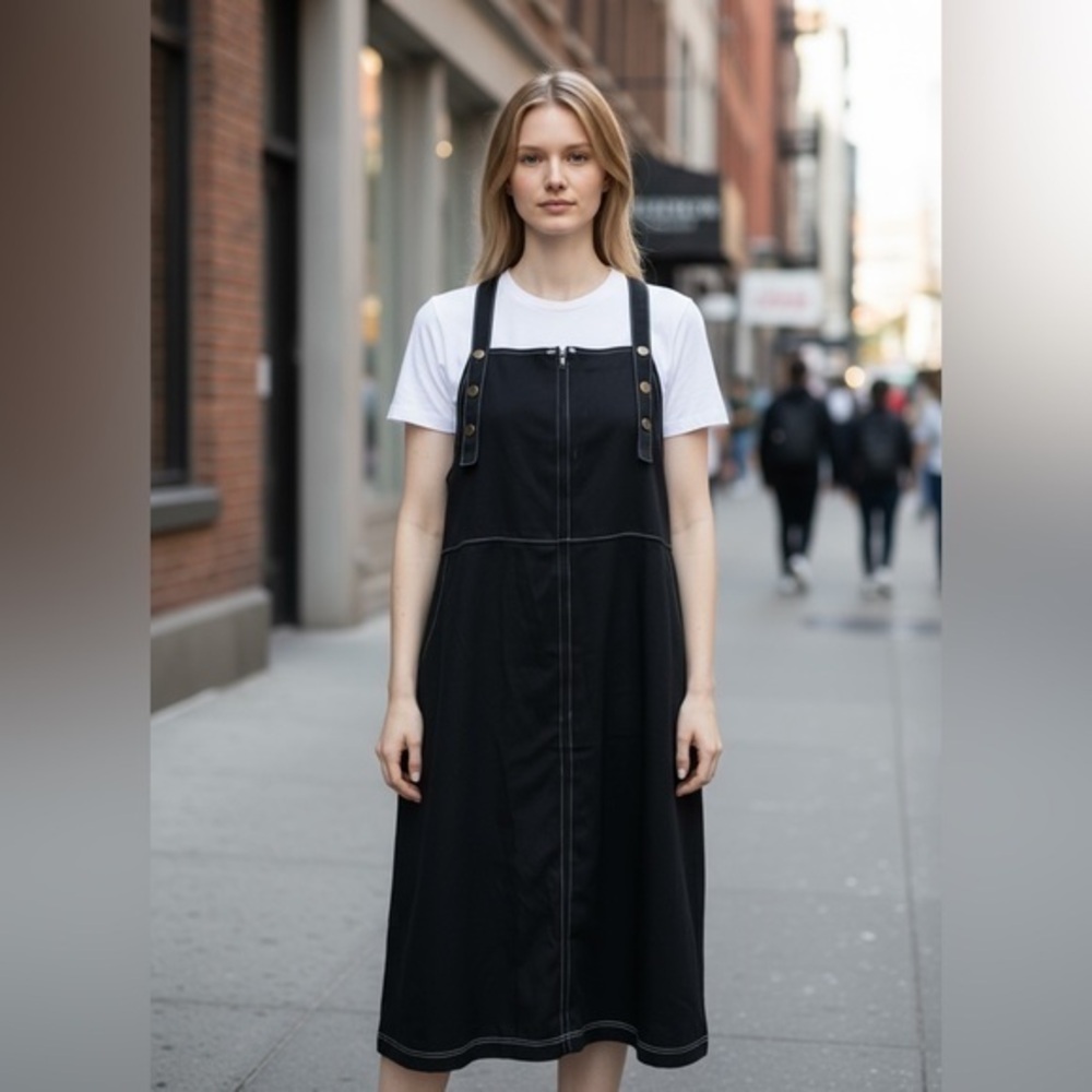 Marron De Maman Overall Dress Jumper Y2K 2000s 90s Emo Cute Trendy M-L